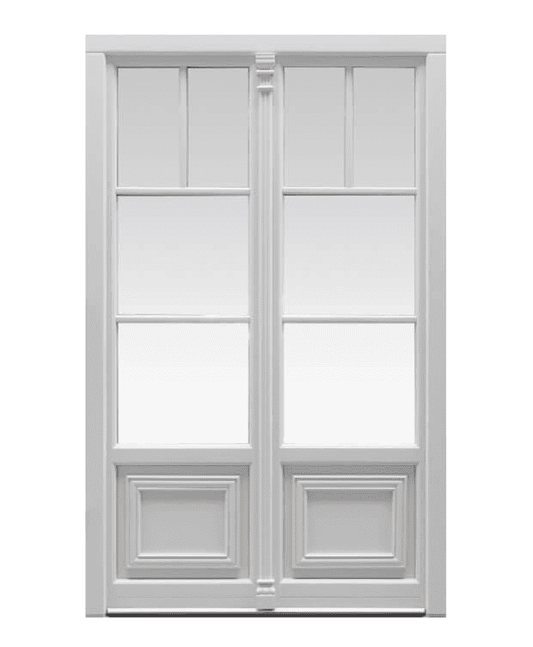 Porte d'entrée bois traditionnelle cadre panneaux modèle PIANA – Romisol Suisse