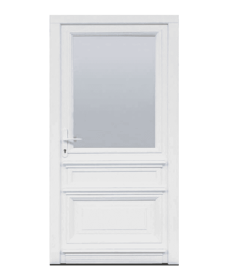 Porte d'entrée bois traditionnelle cadre panneaux modèle MORESTELLE – Romisol Suisse