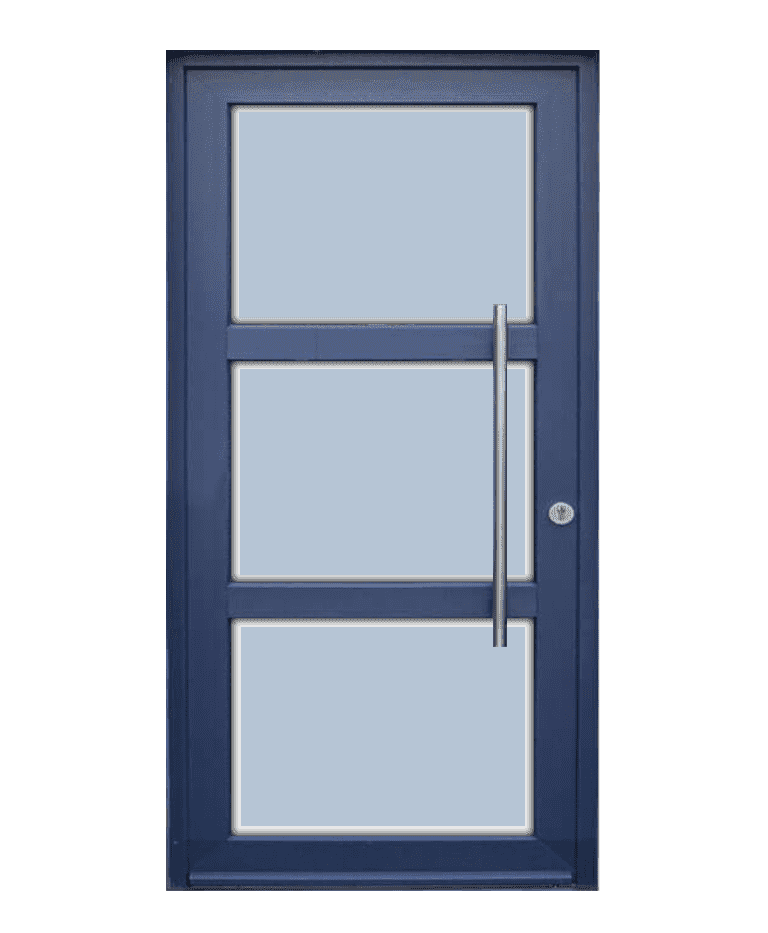 Porte d'entrée bois traditionnelle cadre panneaux modèle BAFLEUR – Romisol Suisse