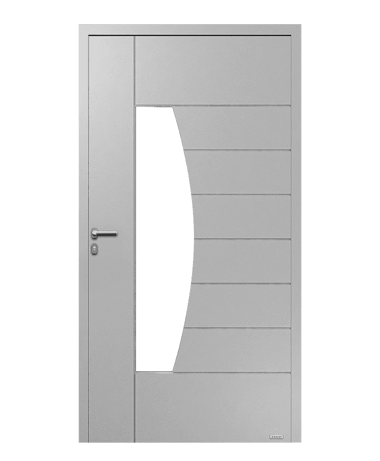 Porte d'entrée aluminium modèle KORA – Romisol Suisse