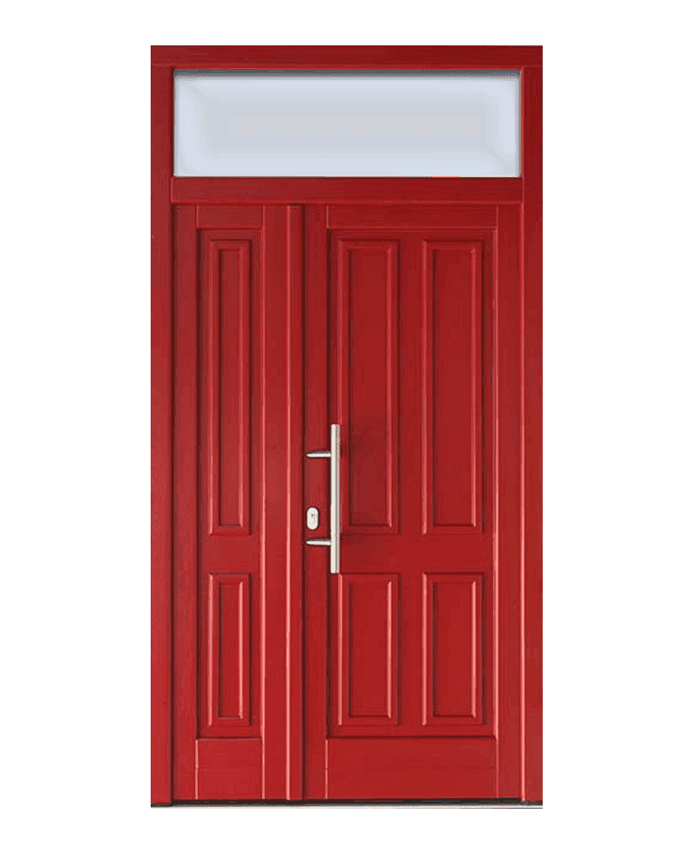 Porte d'entrée bois traditionnelle vitrée cadre classique modèle ARLES – Romisol Suisse