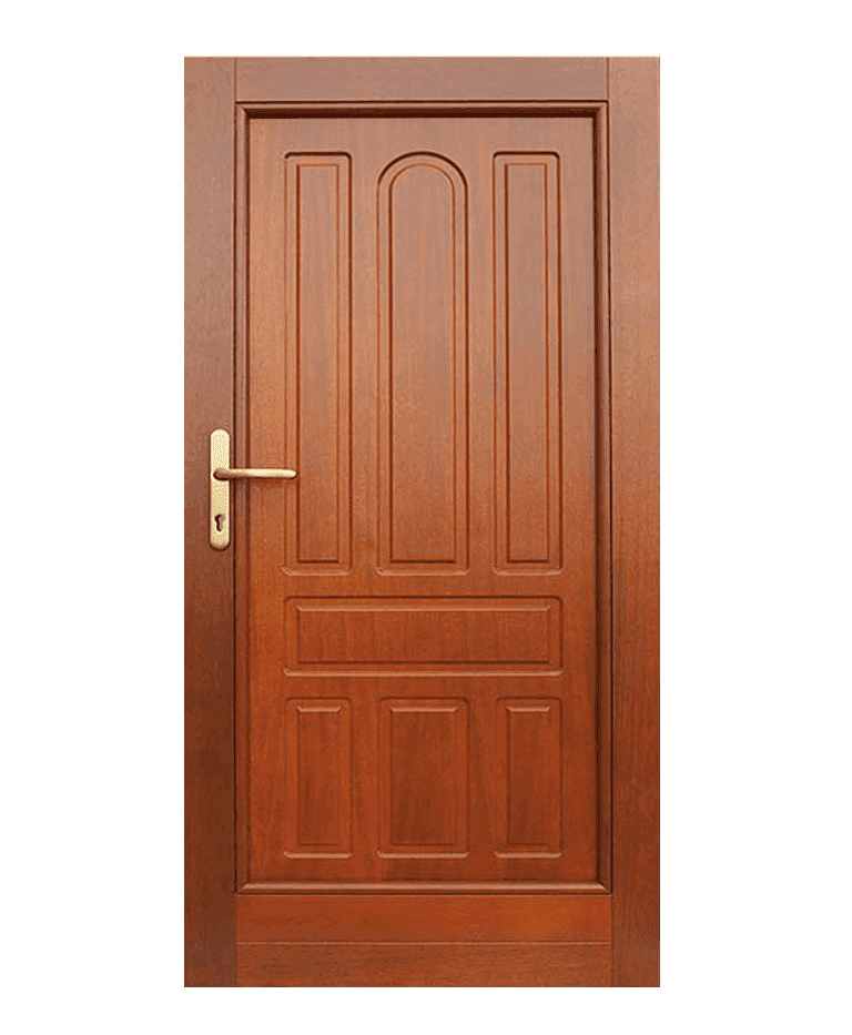 Porte d'entrée bois traditionnelle vitrée cadre classique modèle BAGDAD – Romisol Suisse