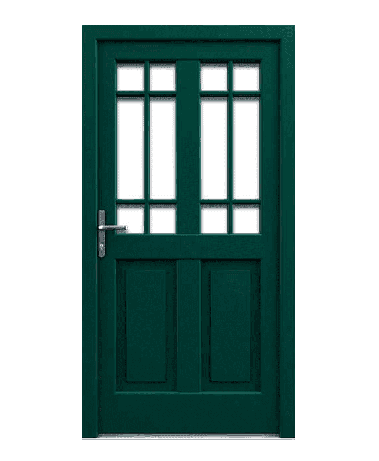 Porte d'entrée bois cadre panneaux design épuré modèle BRUNO – Romisol Suisse