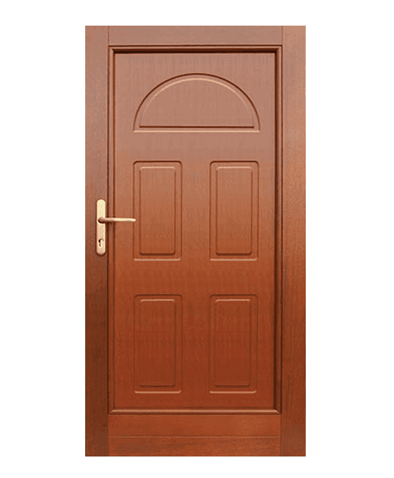 Porte d'entrée bois traditionnelle vitrée cadre classique modèle MEXICO – Romisol Suisse