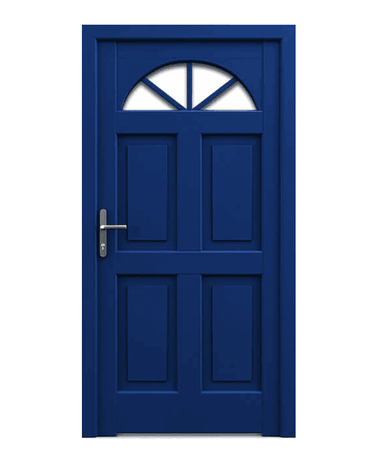 Porte d'entrée bois traditionnelle vitrée cadre classique modèle OLIVER – Romisol Suisse