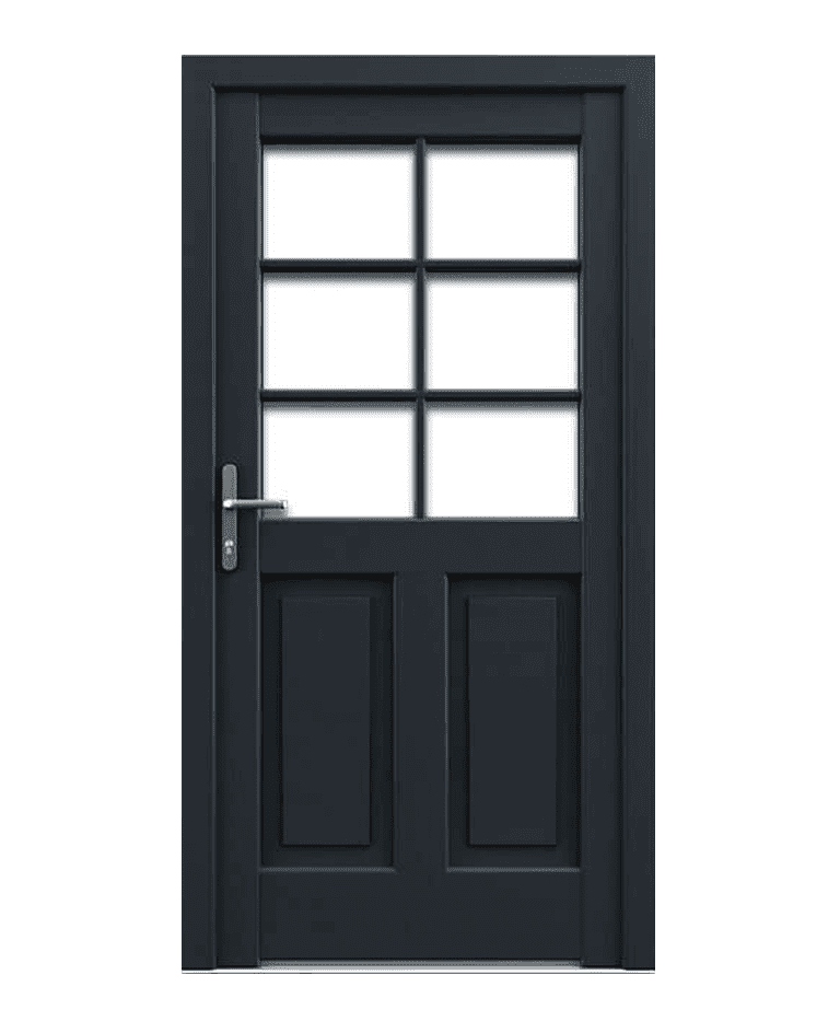 Porte d'entrée bois cadre panneaux design épuré modèle OSCAR – Romisol Suisse